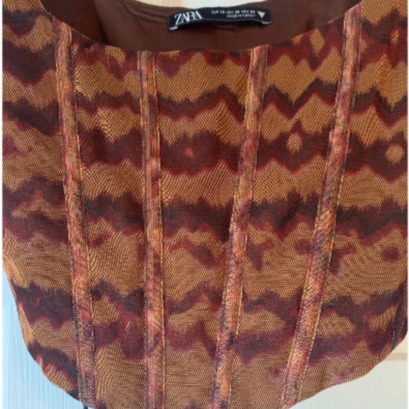 XS - Zara Abstract Corset Top - Picture 3 of 7